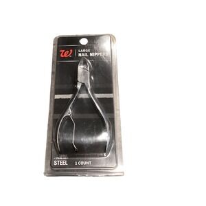 Walgreens Large Nail Nippers Stainless Steel Heavy Duty Toe Nail Clippers NEW